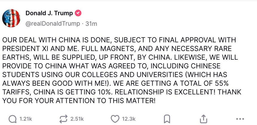 Ông Trump thông báo thỏa thuận với Trung Quốc đã hoàn tất