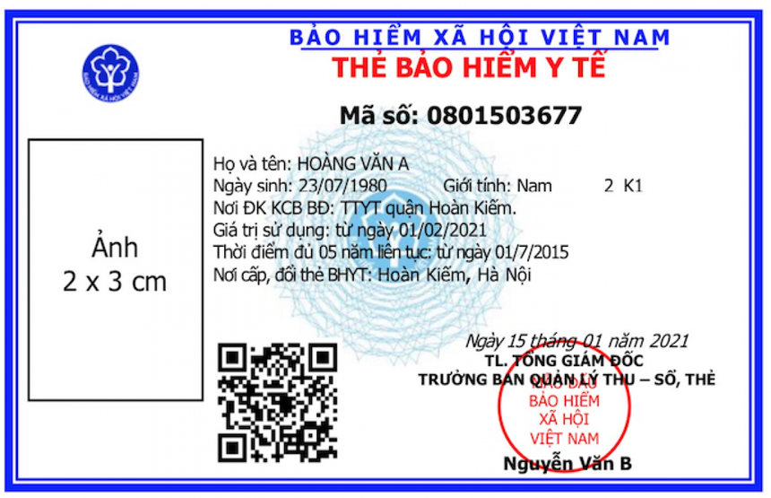 Mau the bao hiem y te moi sap ban hanh anh 1