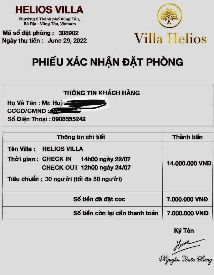 lua tien thue biet thu o Vung Tau anh 1