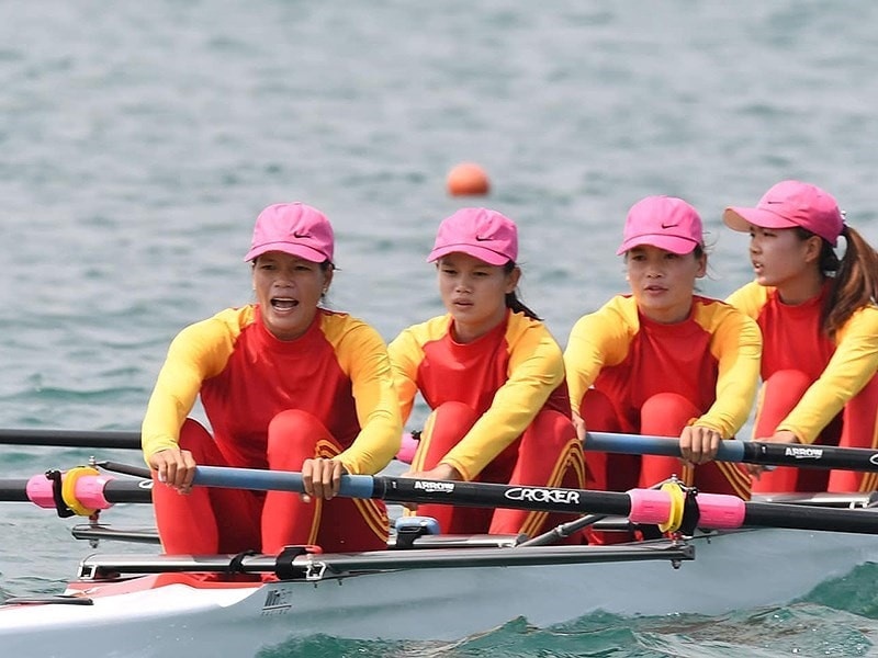 doi tuyen dua thuyen nu Viet Nam thang cach biet doi thu,  ASIAD 18 anh 2