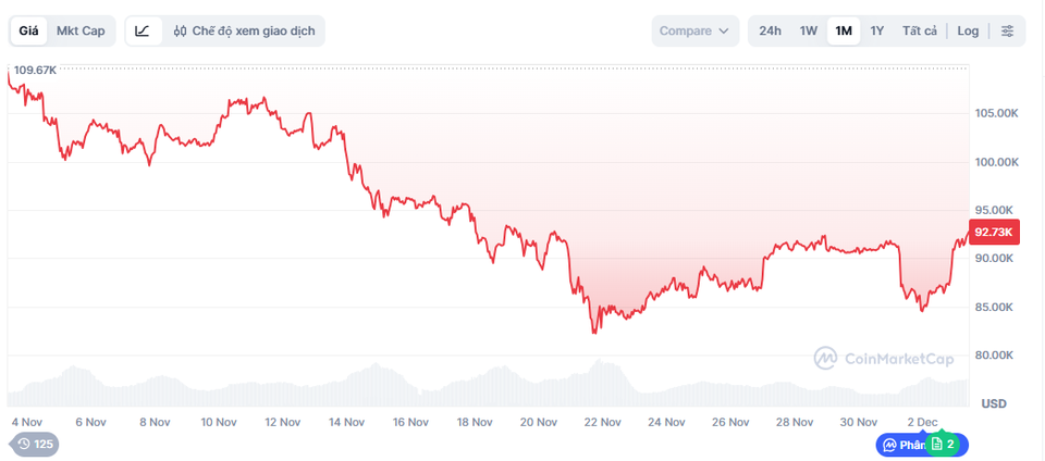 Bitcoin biến động như tàu lượn