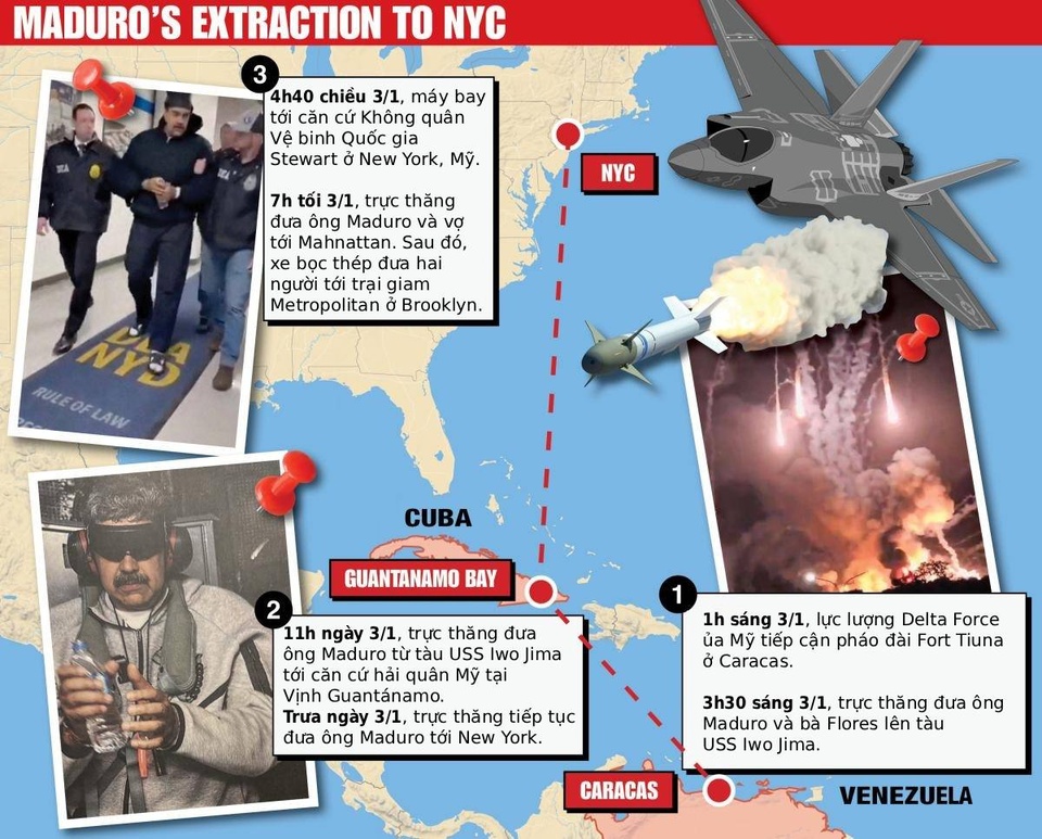 Hành trình 3 ngày bắt giữ ông Maduro gây chấn động thế giới