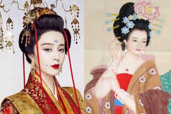 Sự lộng lẫy, quyền quý của Phạm Băng Băng trong phim chẳng kém cạnh Võ Mỵ Nương và không giống nguyên gốc Dương Quý Phi trong tranh miêu tả từ thời phong kiến.